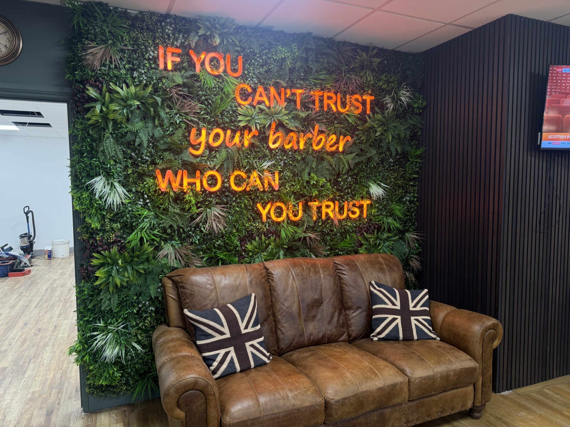 Illuminated Barber Sign
